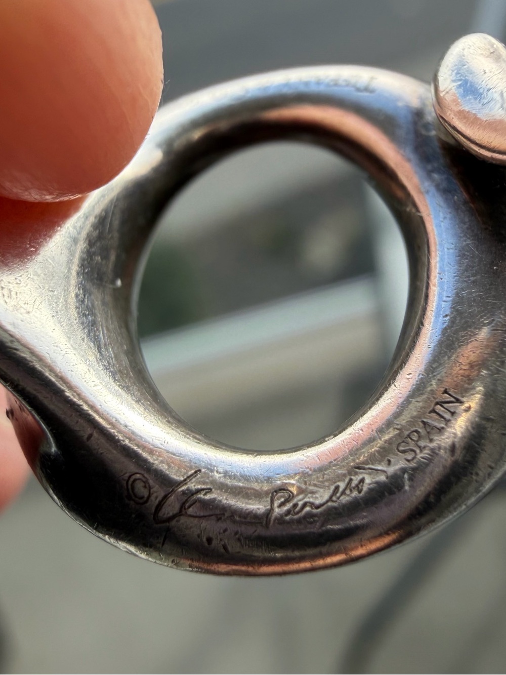 Authentic Tiffany & Co Elsa Peretti Sterling Silver Ring size 6.5 - Picture 7 of 7